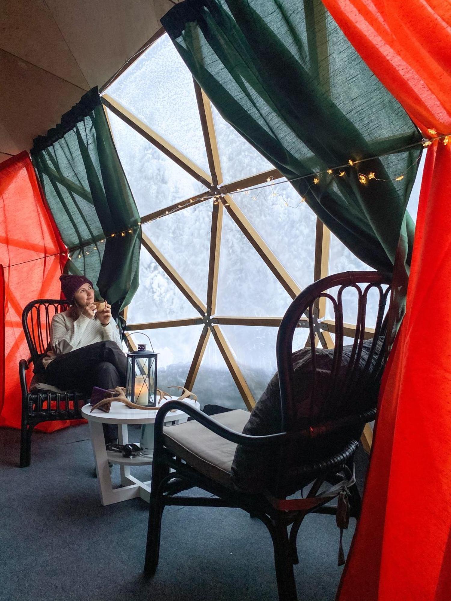 Aurora Igloo Fireplace-Heated Tents In A Secret Forest With Private Jacuzzi And Shared Sauna Bathroom And Dog Friendly โรวานิเอมิ ภายนอก รูปภาพ